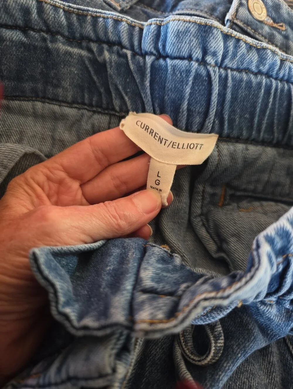 Anthropologie CURRENT ELLIOTT Denim Pull On Shorts - Picture 6 of 7